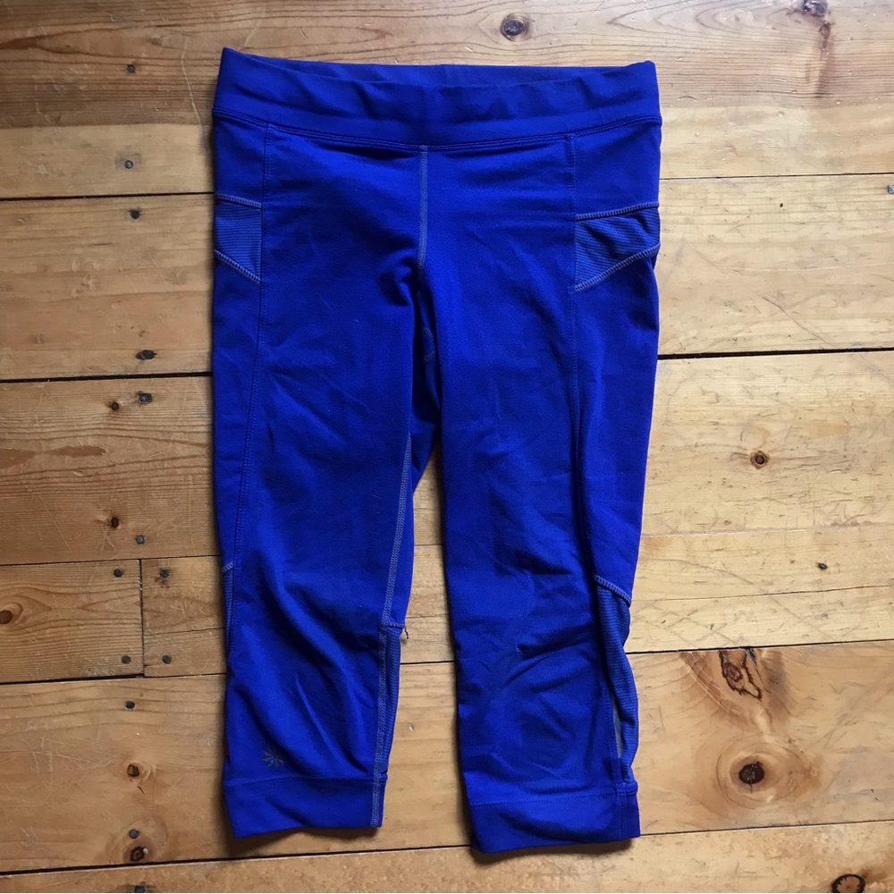 Blue Athleta yoga leggings capris